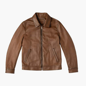 Chaqueta de Cuero para Hombre para Invierno, Estilo Motero y Biker, de Piel de Vaca, Impermeable, con Capucha y Forro Cálido - Product Image 1