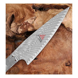 Meilleure vente de couteau de chasse tranchant vierge sans manche fabriqué à partir de lame en acier damas avec gravure - Product Image 5