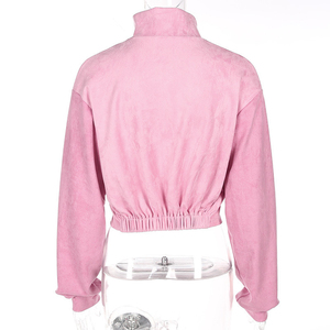 เสื้อครอปมีฮู้ดแขนยาวสำหรับผู้หญิงเสื้อครอปแบบสวมหัวแบบบางสำหรับฤดูใบไม้ร่วง - Product Image 6