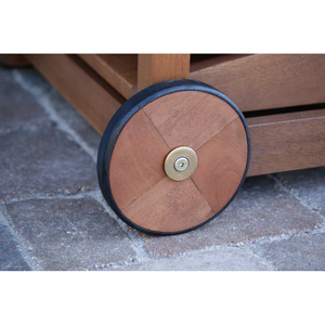 Juego de Mesa de Comedor Plegable para Exteriores Arabella de Madera Maciza con Acabado Natural - Product Image 4