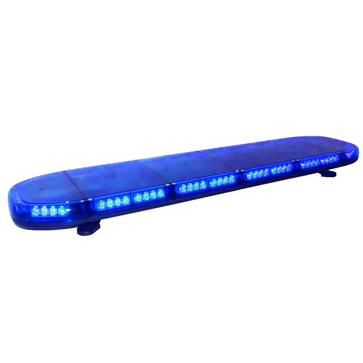 Barra de luces de advertencia de ambulancia de seguridad de vehículos de rescate, accesorio de luz LED azul de iones giratorios para automóviles