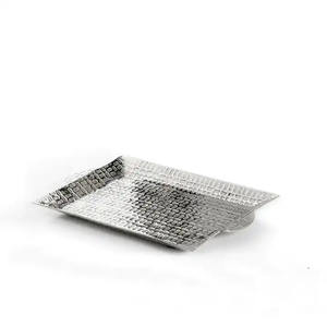 Bandeja DE SERVICIO DE METAL chapada en oro para restaurante, hogar, cocina, vajilla, comida y aperitivos, bandeja para servir con Juego de 2 - Product Image 5