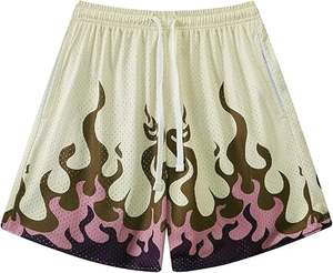 Pantalones Cortos Deportivos de Baloncesto para Hombre, Pantalones Cortos Deportivos Casuales con Estampado Gráfico de Malla, Pantalones Cortos para Correr - Product Image 6