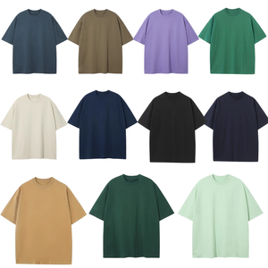 Camisetas Extra Grandes Personalizadas de Algodón de 300 GSM para Hombre, Camisetas con Cuello Redondo Personalizadas para Ropa Urbana de Hip Hop - Product Image 6