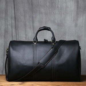 Dernière conception de voyage grande capacité Weekender sacs de sport en cuir mode vente à chaud de haute qualité en cuir véritable sac de sport - Product Image 6