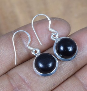 Boho Style 925 Sterling Silver Black Onyx Gemstone Boucles D'oreilles Bijoux À La Main Boucles D'oreilles En Argent Bijoux Pour Femmes Cadeau De Mariage - Product Image 2