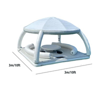 Barre mobile flottante en mer barre gonflable plate-forme tente barre d'eau gonflable boissons piscine