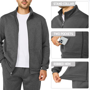 Ensemble de survêtement de course pour hommes, veste et pantalon de sport d'extérieur, vêtements de sport de haute qualité, logo et couleur personnalisés, taille plus - Product Image 5