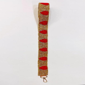 Bolso de Mano con Diseño de Corazón Colorido y Correa de Cuentas, Correas Personalizadas con Cuentas de Cristal Multicolores y Cierre - Product Image 3