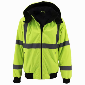 Chaqueta de seguridad de alta visibilidad de invierno para hombre Chaqueta impermeable con mangas largas Chaqueta DE TRABAJO DE SEGURIDAD reflectante - Product Image 2
