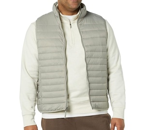 OEM logotipo personalizado sin mangas burbuja chaleco chaqueta de tela chalecos para hombres cálido invierno otoño talla L M 5XL - Product Image 4