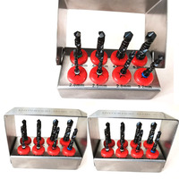Kit de 8 pièces de forets chirurgicaux manuels à alimentation externe pour implants dentaires, pour chirurgie guidée, certifié CE Classe II, garantie 5 ans