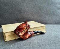 Pipe à tabac en bois naturel de haute qualité, économique, finition laquée, combustion douce, réutilisable, écologique, style classique