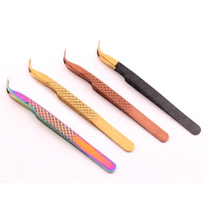 Pinzas para Pestañas de Acero Inoxidable de Alta Calidad, Resistentes al Óxido, con Mango de Agarre de Diamante de Tensión Ligera para Mayor Comodidad - Product Image 5