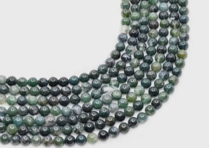 Wholesale Anshul Impex Natural Moss Agate 8mm Premium Round Healing Crystal Beads Pure Gemstones for Jewelry Making Meditation - Product Image 6