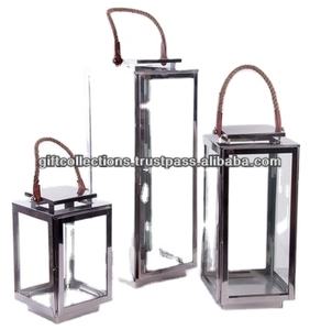 Most Selling Handmade Party Decor <b>Mirror</b> Polished <b>Floor</b> Lantern Stainless Steel Candle Lantern Holder Available at Export - Product Image 3