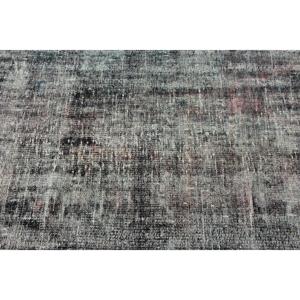 Vintage Turkish Accent <b>Rug</b> 3.5x6.8 ft, <b>Black</b> Wool <b>Rug</b> - Product Image 5