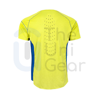 T-shirts de sport unisexes de haute qualité à coupe classique pour équipes, avec logo personnalisé imprimé sur le devant, en coton 100% tricoté épais et écologique