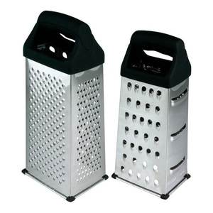 Rallador de Torre de Acero Inoxidable de 4 Lados Ilsa Chrome 12460240IVV, 10.5x8x24cm, para Preparación de Frutas y Verduras - Product Image 1