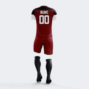 Maillot de football imprimé 100 % polyester de haute qualité à manches courtes, personnalisable pour équipes, respirant et à séchage rapide pour commandes en gros - Product Image 3