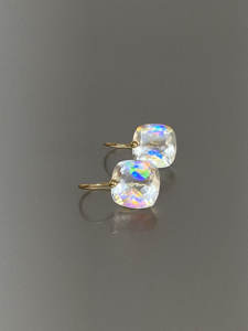 Boucles d'oreilles personnalisées en rubis taillé sur coussin Boucles d'oreilles pendantes élégantes pour les femmes Déclaration pour son cadeau pour le mariage - Product Image 2