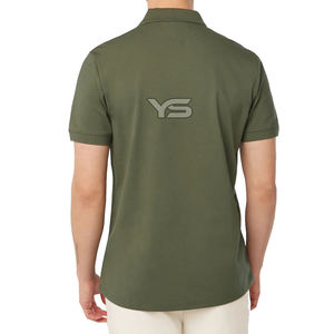 Jersey transpirable de alta calidad para camisa Polo Patrón sólido Camisa Polo de moda para hombre teñida lisa con opción de varios colores - Product Image 3