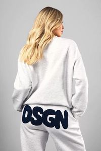 Chándal básico de gran tamaño para mujer de alta calidad, Conjunto de sudadera con capucha y Jogger, ropa de calle, chándal transpirable ligero - Product Image 4