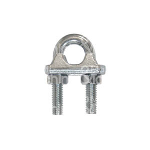 Clips de perno en U forjados en caliente para cable metálico. Cuerpo de acero y perno en U. - Product Image 1