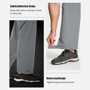 Ensemble de sweats à capuche imperméables coupe-vent, couleur personnalisée, bande réfléchissante de sécurité, toile en nylon, fermeture éclair sur le devant, hiver - Product Image 4