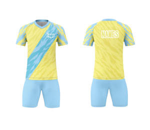 Grosir Set pakaian olahraga pria Breathable poliester 100% Set pakaian sepak bola Logo kustom dengan layanan OEM - Product Image 2