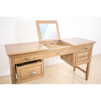 ADELA Coiffeuse moderne en bois massif, prête à assembler, idéale pour appartement, écologique, économique et avec rangement