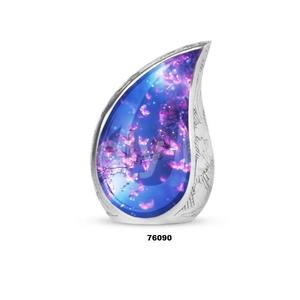 Hermosa urna de cremación de mariposa de lágrima de aluminio para adultos para cenizas humanas, urna funeraria decorativa de gota de recuerdo con bolsa gratis - Product Image 3