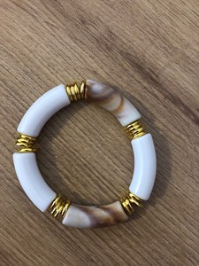 Pulsera Elástica Moderna Hecha a Mano para Mujer, Accesorios de Joyería Navideños con Cuentas de Resina Acrílica, Tubos y Dijes de Ángel - Product Image 6
