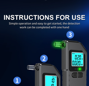 Draagbare Blaastest Met Led-Verlichting-Compacte Dui-Tester Voor Persoonlijk En Autogebruik - Product Image 2