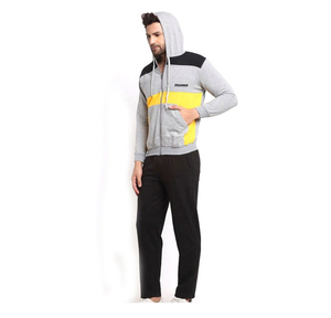 Chándal deportivo informal de talla grande para hombre, chándal 100% de algodón transpirable, forro polar estampado de Color sólido, hecho ecológico para invierno, Pakistán - Product Image 2