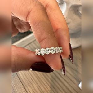 Factory Price Oval Eternity <b>Band</b> 3.50 Carat Oval Cut VVS Diamond <b>Wedding</b> <b>Band</b> Wholesale Manufacturer Supplier Global Shipping - Product Image 3