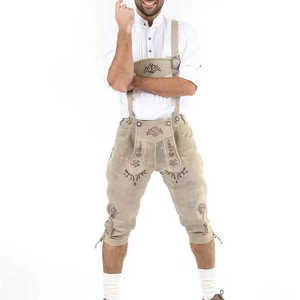 Dernière Bavière Trachten coton mélangé Lederhosen pour hommes respirant décontracté cordon de serrage personnalisé Logo impression Oktoberfest - Product Image 1