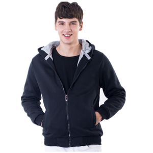 Sudadera con capucha de ajuste regular de lana impermeable transpirable de invierno Unisex grueso con cremallera y logotipo personalizado de alta calidad - Product Image 5