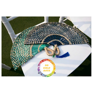 ขายส่งพัดใบปาล์มทำด้วยมือ | ส่งออกจากโรงงานเวียดนาม | พิมพ์โลโก้ตามสั่ง - Product Image 2