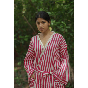 Women's Reversible Cotton <b>Kimono</b> Robe Lightweight Boho Loungewear with Pockets Spa <b>Beach</b> Resort Outfit Breathable One Size - Product Image 4