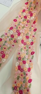 100% Soft Elastic Embroidered Lace Trim Vintage Floral Style for Shoes Bags Business Garments Tablecloth <b>Curtain</b> Decorations - Product Image 6