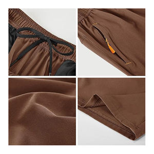 Pantalones cortos elásticos Cargo personalizados con múltiples bolsillos para hombre, alta tendencia, 100% poliéster, patrón sólido, cintura media, calidad superior - Product Image 6