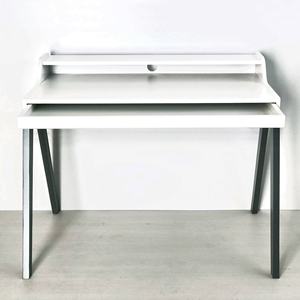 WELL HOME 'Nere' Escritorio para computadora blanco con patas grises 110x86x75cm - Product Image 5