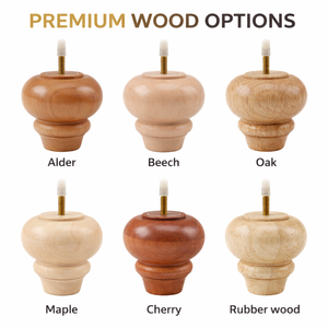 Patas de Sofá de Madera Maciza Torneada, Calidad Premium, Resistentes y Duraderas, Repuesto para Sala de Estar, Sofá, Silla, Cama, Gabinete, Fábrica Personalizada - Product Image 5