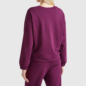 Sweat-shirts d'hiver pour femmes en gros, col rond, impression de logo personnalisé, manches longues, polaire de haute qualité, coupe-vent, best-seller - Product Image 3