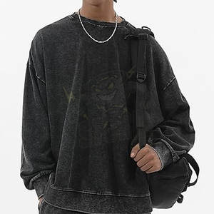 Sweatshirts d'été à logo personnalisé OEM Sweatshirts unisexes 100% coton à col rond Pullover Blank Plain Hoodies Sweatshirts Hommes Oversize - Product Image 5