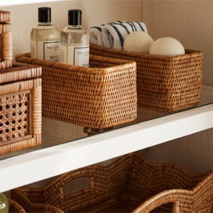 Rattan <b>basket</b> for storing odds and ends on the <b>table</b> Handmade Storage <b>Baskets</b> Natural Rattan Modern Made in Viet Nam - Product Image 4