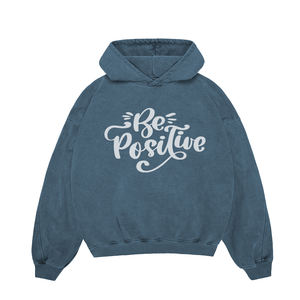 Top Quality Acid Wash Hoodies For Adult Brown Color Pullover Cotton Oversized Acid Wash Hoodies With Screen Printed Logo - Product Image 3