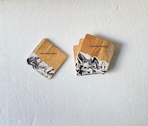 Posavasos para servir tazas de té de diseño único, posavasos multifuncionales de resina epoxi y madera de acacia, vajilla de pago, posavasos de gran venta - Product Image 3