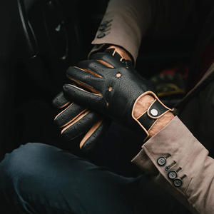 ถุงมือกีฬาแข่งรถแบบใส่ได้ทั้งชายและหญิงถุงมือหนังวัวหนังแกะถุงมือขับรถยุทธวิธีฤดูหนาวการเดินทางกลางแจ้ง - Product Image 5
